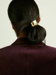 Reiss Burgundy Yasmin Cotton Velvet Blazer - Image 6 of 7