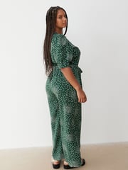Oliver Bonas Green Short Sleeve Jumpsuit - Image 2 of 9