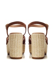 Moda In Pelle Luchiia Raffia Cross-Over Sandals - Image 3 of 4