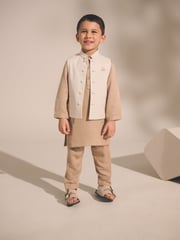 Ecru White Eid Waistcoat (3mths-16yrs) - Image 1 of 8
