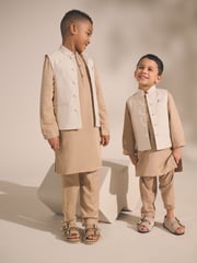 Ecru White Eid Waistcoat (3mths-16yrs) - Image 2 of 8