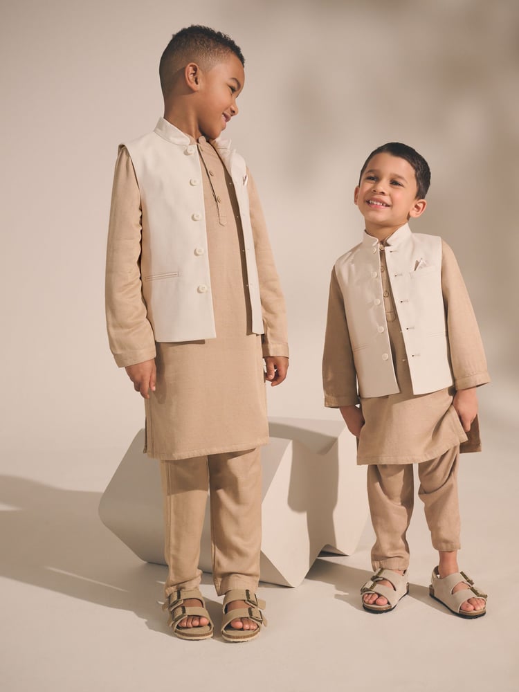 Ecru White Eid Waistcoat (3mths-16yrs) - Image 2 of 8