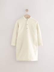 Ecru Textured Jacqard EID Kurta (3mths-16yrs) - Image 6 of 9