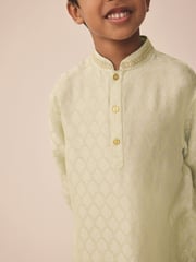 Light Green Embroidered EID Kurta (3mths-16yrs) - Image 4 of 4