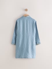 Blue Leaf Embroidered EID Kurta (3mths-16yrs) - Image 7 of 9