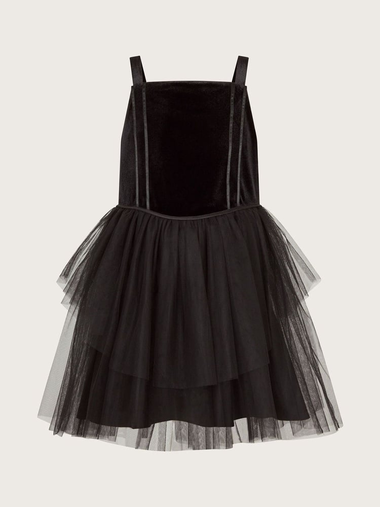 Monsoon Black Isadora Tulle Dress - Image 2 of 4