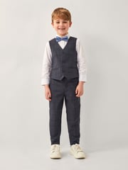 Monsoon Grey 4-Piece Check Suit - Image 1 of 4