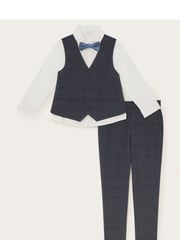 Monsoon Grey 4-Piece Check Suit - Image 2 of 4