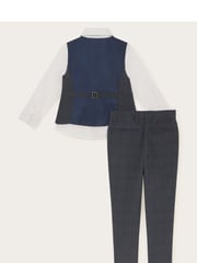 Monsoon Grey 4-Piece Check Suit - Image 3 of 4