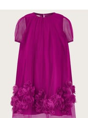 Monsoon Pink 3D Rose A-Line Dress - Image 1 of 3