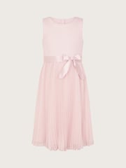 Monsoon Pink Sally Scuba Pleated Dress - Image 2 of 4