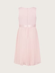 Monsoon Pink Sally Scuba Pleated Dress - Image 3 of 4