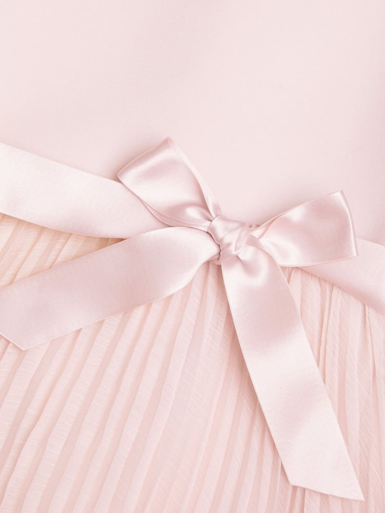 Monsoon Pink Sally Scuba Pleated Dress - Image 4 of 4