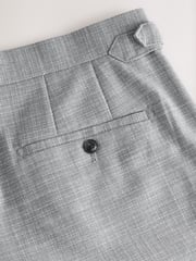 Grey Slim Fit Textured Side Adjuster Shorts - Image 4 of 4