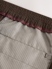Brown Regular Fit Cotton Linen Blend Elasticated Back Trousers - Image 9 of 9