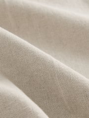 Ecru Regular Fit Cotton Linen Blend Elasticated Back Trousers - Image 6 of 9