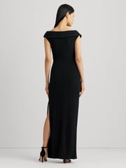 Lauren Ralph Lauren Leonidas V Neck Rouched Jersey Gown Dress - Image 2 of 7