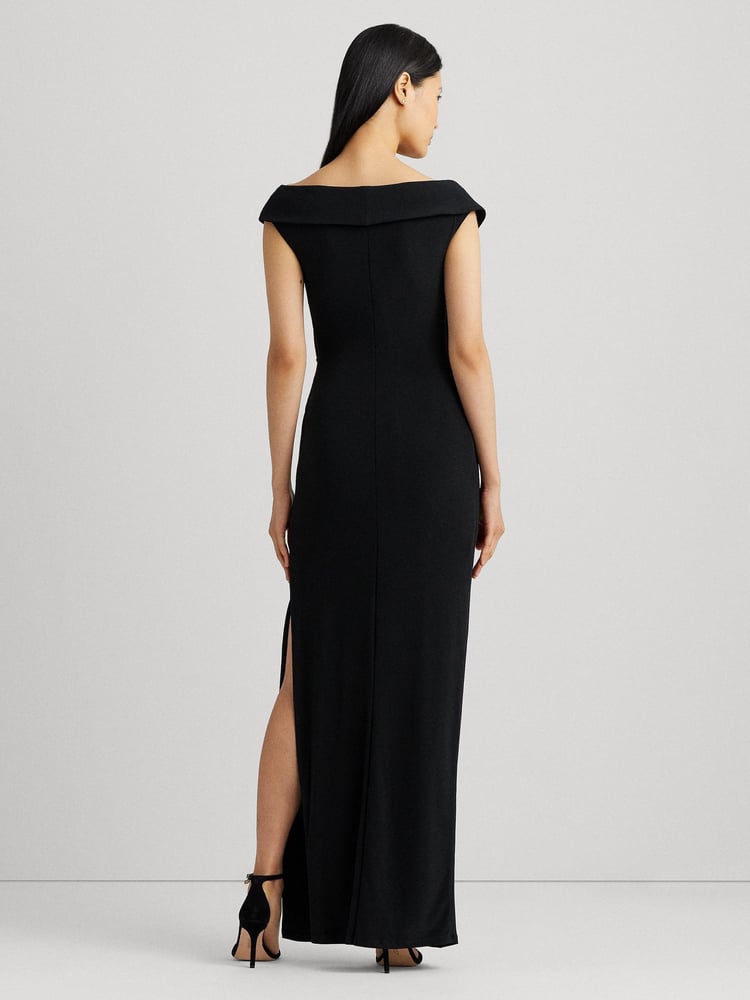 Lauren Ralph Lauren Leonidas V Neck Rouched Jersey Gown Dress - Image 2 of 7