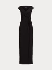 Lauren Ralph Lauren Leonidas V Neck Rouched Jersey Gown Dress - Image 7 of 7
