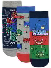 Character Blue Masks 100% Cotton Socks 3 Pack - Image 1 of 4