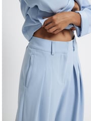 River Island Blue Petite Wide Leg Tailored Trousers - Image 4 of 6