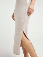 River Island Blue Sequin Midi Skirt - Image 3 of 4