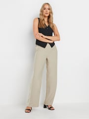 Long Tall Sally Natural Satin Side Stripe Trousers - Image 1 of 5