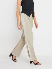 Long Tall Sally Natural Satin Side Stripe Trousers - Image 2 of 5