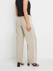 Long Tall Sally Natural Satin Side Stripe Trousers - Image 3 of 5