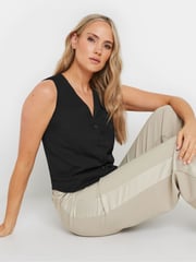 Long Tall Sally Natural Satin Side Stripe Trousers - Image 4 of 5
