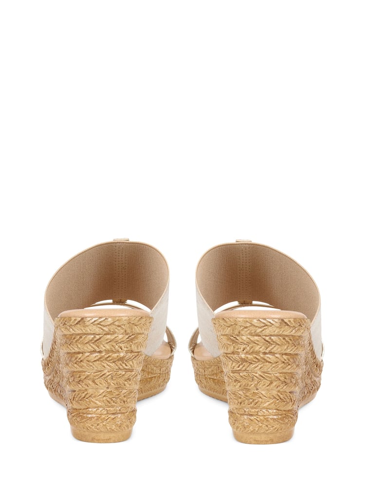 Pavers Gold Metallic Wedge Espadrilles - Image 2 of 5
