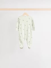 Green Baby 100% Cotton Sleepsuit 5 Pack (0mths-2yrs) - Image 5 of 13