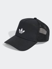 adidas Originals Black Curved Trucker Cap - Image 1 of 4