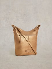 White Stuff Metallic Fern Leather Cross-Body Bag - Image 2 of 5