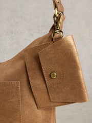 White Stuff Metallic Fern Leather Cross-Body Bag - Image 4 of 5
