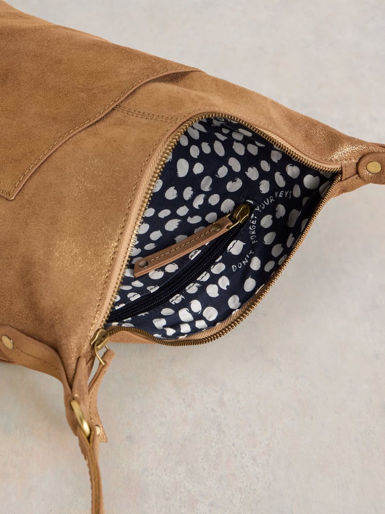 White Stuff Metallic Fern Leather Cross-Body Bag - Image 5 of 5