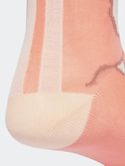adidas Orange/White Little Kids Adiraptor Crew Socks 3 Pack - Image 3 of 4