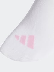 adidas White Ribbed 3 Pack Socks - Image 3 of 4