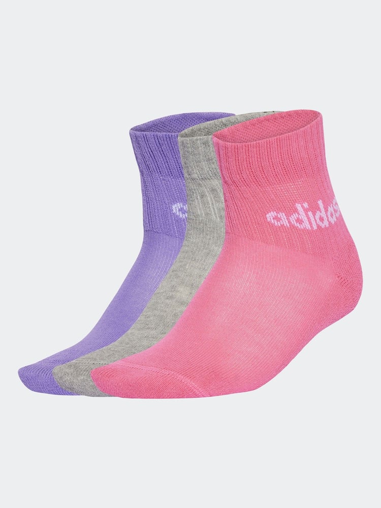 adidas Pink/Lilac Linear Ankle 5 Packs Socks - Image 1 of 4