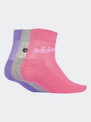 adidas Pink/Lilac Linear Ankle 5 Packs Socks - Image 2 of 4