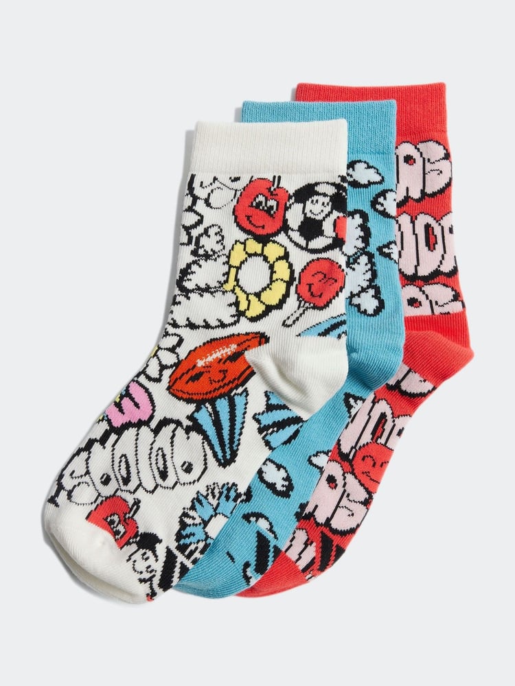 adidas Fun 3 Pack Kids Socks - Image 1 of 4