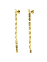 Ted Baker Gold Tone Isalie Crystal Baguette Slinky Drop Earrings - Image 5 of 7
