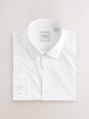 White Skinny Fit Easy Care Long Sleeve Single Cuff Smart Shirts 2 Pack - Image 7 of 10