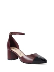 Dune London Burgundy Careless 2 Part Toe Cap Ballet Open Courts - Image 1 of 5