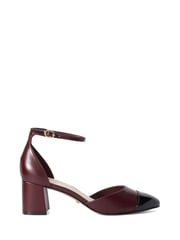 Dune London Burgundy Careless 2 Part Toe Cap Ballet Open Courts - Image 3 of 5