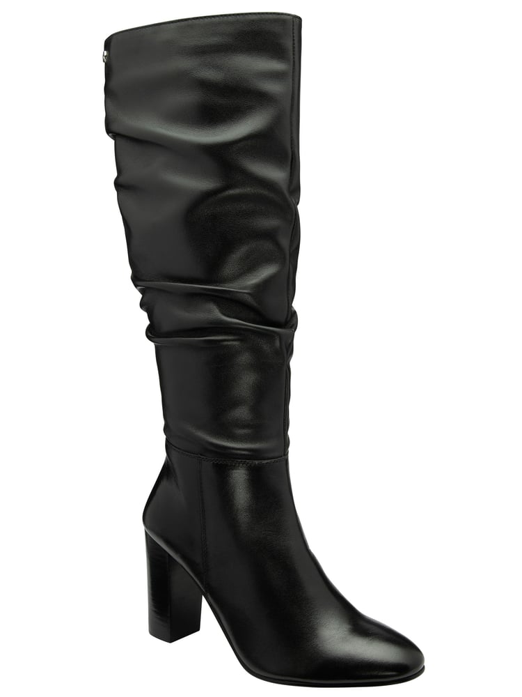 Ravel Black Leather Knee-High Boots - Image 1 of 4