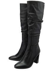 Ravel Black Leather Knee-High Boots - Image 2 of 4