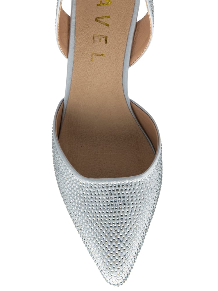 Ravel Silver Diamante Sling Back Shoes - Image 4 of 4