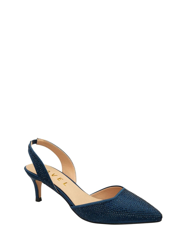 Ravel Blue Diamante Sling Back Shoes - Image 1 of 4