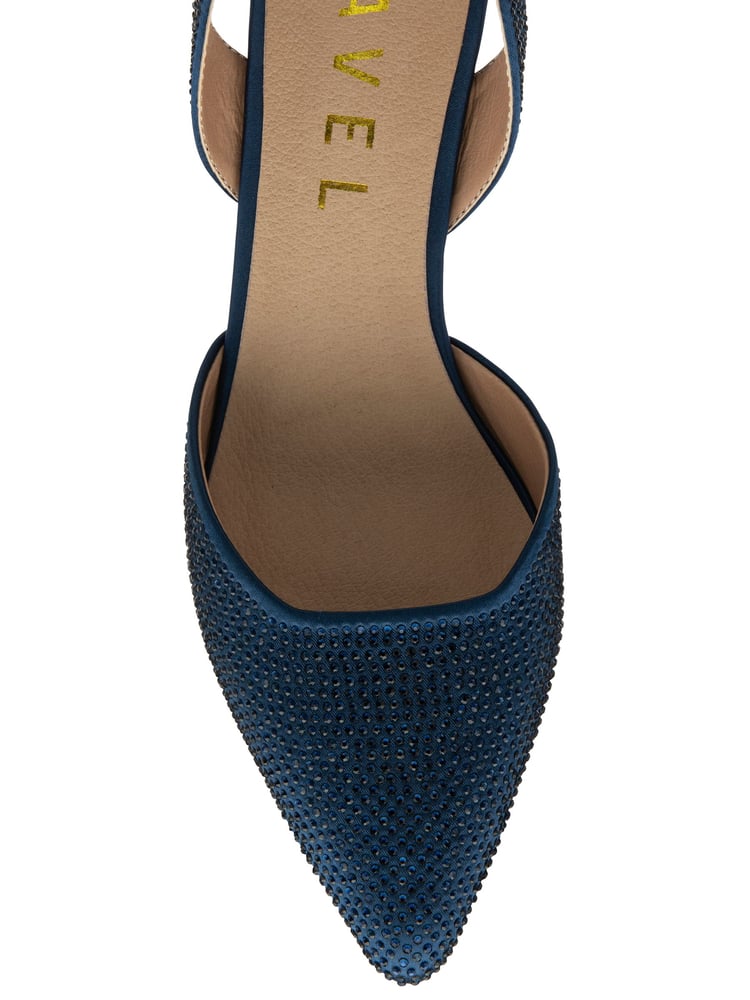 Ravel Blue Diamante Sling Back Shoes - Image 4 of 4